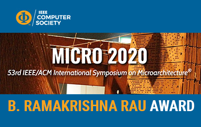 Symposium Micro 2020 et nom du prix B. RAMAKRISHNA RAU -logo IEEE Computer Society