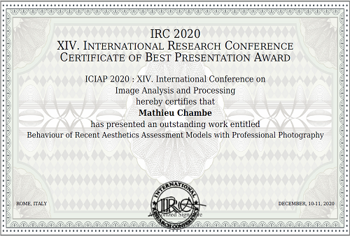 IRC2020 Mathieu Chambe