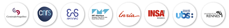 Logos des 8 tutelles de l'IRISA 
