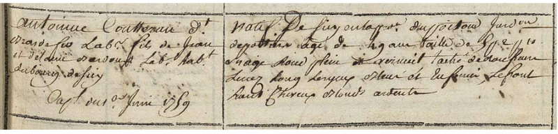 image d'un registre, écriture manuscrite