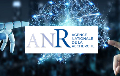 Logo ANR sur fond IA